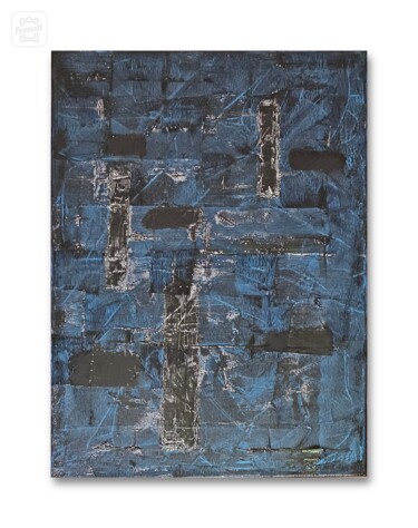 Peinture intitulée "Bleu" par Franck Rozet, Œuvre d'art originale, Acrylique Monté sur Châssis en bois