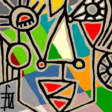 Digitale Kunst mit dem Titel "sans titre" von Franck Vidal, Original-Kunstwerk, Digitale Malerei