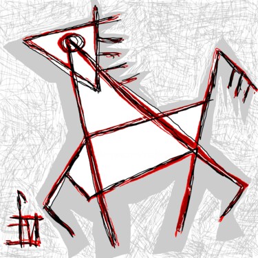 "le petit cheval bla…" başlıklı Dijital Sanat Franck Vidal tarafından, Orijinal sanat, Dijital Resim