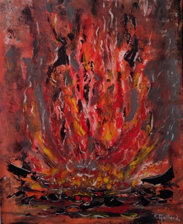 Peinture intitulée "Fire" par Franck Gaillard, Œuvre d'art originale, Acrylique