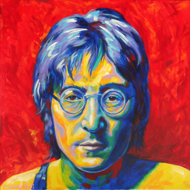 Pittura intitolato "John Lennon" da Franck Denuel, Opera d'arte originale, Acrilico