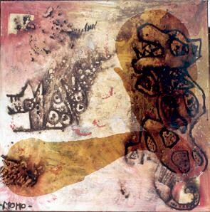 Malerei mit dem Titel "JAGUAR" von Franco Momo, Original-Kunstwerk, Öl