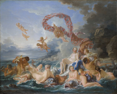 绘画 标题为“Le triomphe de Vénus” 由François Boucher, 原创艺术品, 油