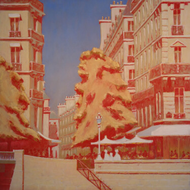 绘画 标题为“Île Saint-Louis, ro…” 由François Cusson, 原创艺术品, 粉彩 安装在木板上
