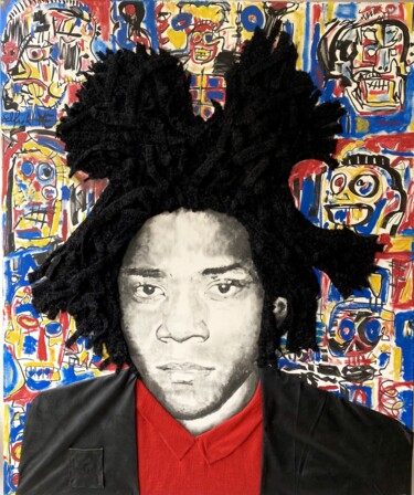 Картина под названием "Faces of Basquiat" - François Farcy, Подлинное произведение искусства, Акрил Установлен на Деревянная…