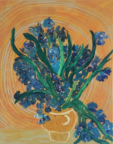 Pittura intitolato "#Iris" da François Martigné, Opera d'arte originale, Olio