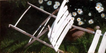 Peinture intitulée "chaise sur le dos" par Francois Mauplot, Œuvre d'art originale