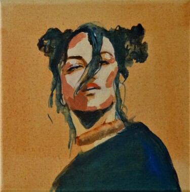 Ζωγραφική με τίτλο "Billie Eilish." από Francois Xavier Vaudeleau, Αυθεντικά έργα τέχνης, Ακρυλικό Τοποθετήθηκε στο Ξύλινο φ…