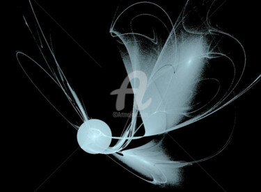 Arts numériques intitulée "Insecte volant" par Françoise Aubert-Moreau, Œuvre d'art originale, Travail numérique 2D