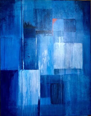 Malarstwo zatytułowany „Blue Jean Vendu” autorstwa Françoise Augustine, Oryginalna praca, Akryl