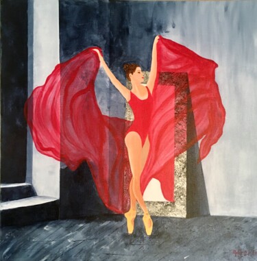 Painting titled "Miroir" by Françoise Augustine, Original Artwork, Acrylic