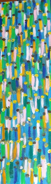 Peinture intitulée "La foule coloréée" par Françoise Boissieres, Œuvre d'art originale, Acrylique