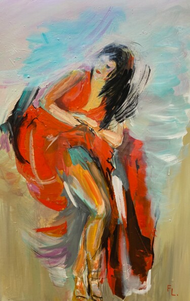 Pintura titulada "Elle aime danser" por Francoise Leblanc, Obra de arte original, Acrílico