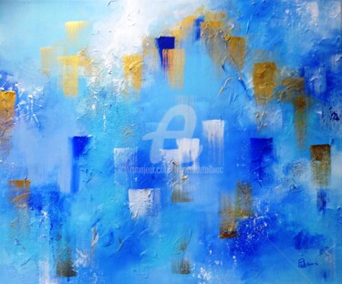 Peinture intitulée "Love in blue" par Françoise Tolbiac, Œuvre d'art originale, Acrylique