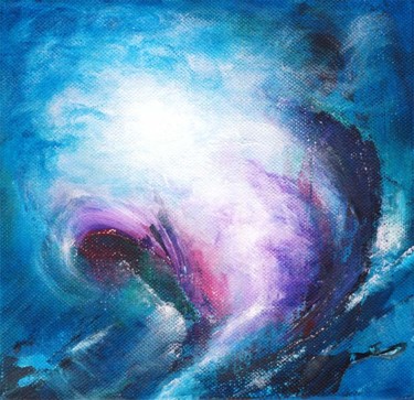 Peinture intitulée "SOURCE BLEUE 13" par Françoise Veillon, Œuvre d'art originale, Acrylique