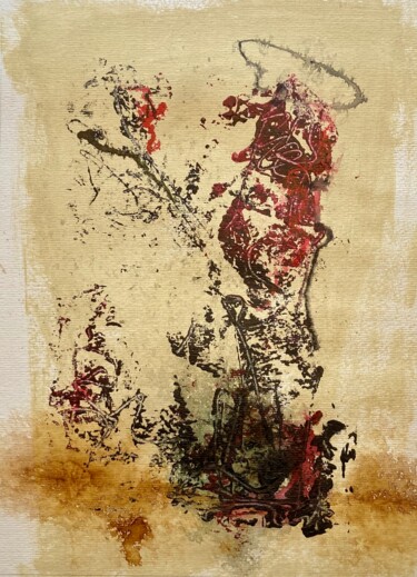 Ζωγραφική με τίτλο "Das angelnde Krokod…" από Frank Römer, Αυθεντικά έργα τέχνης, Ακρυλικό Τοποθετήθηκε στο Άλλος άκαμπτος π…