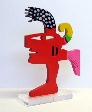 Sculpture titled "Happy devil" by Frank Slabbinck, Original Artwork, Resin