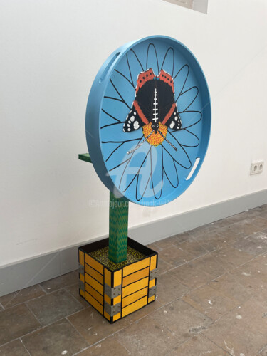 Skulptur mit dem Titel "SIDE TABLE – POWER…" von Frank Willems, Original-Kunstwerk, Acryl