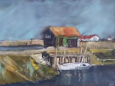 Painting titled "Bord de mer" by Françoise Sorrel, Original Artwork