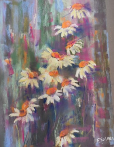 Painting titled "Fleurs des champs" by Françoise Sorrel, Original Artwork