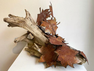 Sculpture intitulée ""Fall" par Fraser Paterson, Œuvre d'art originale, Bois