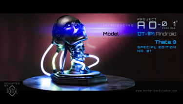 Скульптура под названием "Project AD-01-Art D…" - Freaky-Deek, Подлинное произведение искусства, Акрил