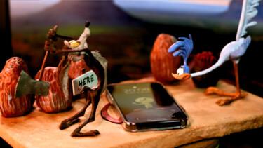 Sculpture titled "Chasing the Charge:…" by Freaky-Deek, Original Artwork, Polymer clay