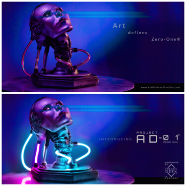 Sculpture intitulée "Project AD-01-Art D…" par Freaky-Deek, Œuvre d'art originale, Pâte polymère
