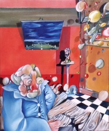 Painting titled "Vieu fruit psychiat…" by Fred Besnardiere, Original Artwork, Oil