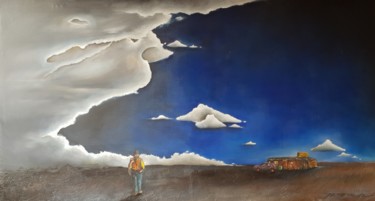 Pintura intitulada "El desierto" por Fred Besnardiere, Obras de arte originais, Óleo