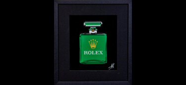 雕塑 标题为“Rolex bottle 2022” 由Fred Meurice, 原创艺术品, 树脂 安装在木质担架架上
