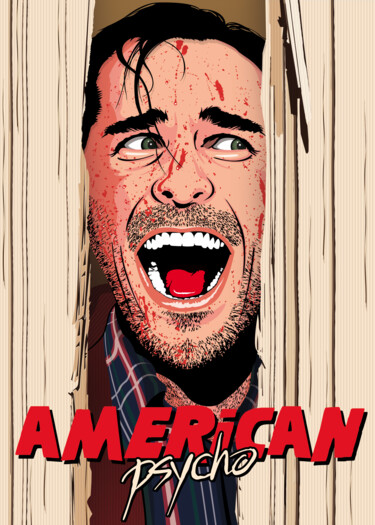 Digital Arts titled "American Psycho #4" by Fred Pabion, Original Artwork, 2D Digital Work