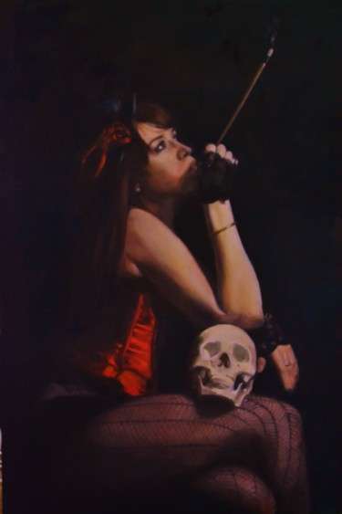 Pintura titulada "Pensees Macabres" por Fred Whitson, Obra de arte original, Oleo