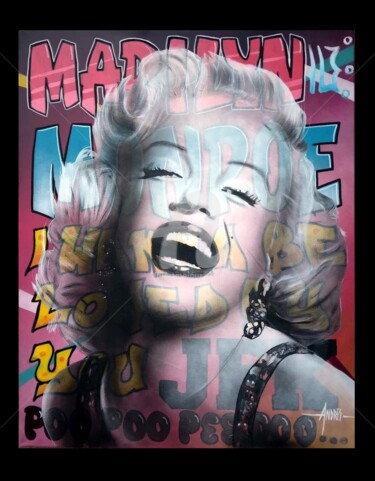 Картина под названием "Marylin Monroe" - Frédéric Andrès, Подлинное произведение искусства, Акрил