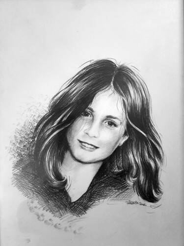 Drawing titled "Portrait sur comman…" by Frédéric Berrin, Original Artwork, Pencil