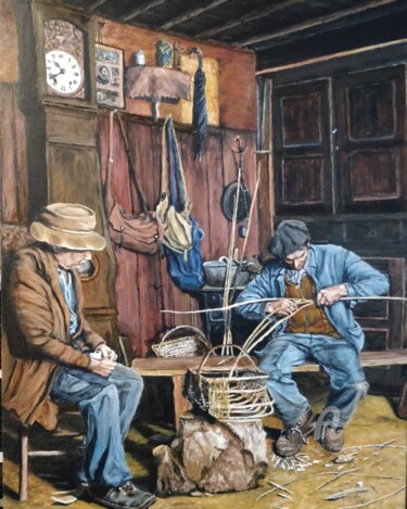 Pintura titulada "L'atelier des vanni…" por Frédéric Boirie, Obra de arte original, Acrílico Montado en Bastidor de camilla…