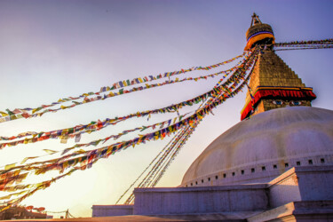 Fotografie getiteld "Bodhnath Stupa" door Frederic Bos, Origineel Kunstwerk, Digitale fotografie