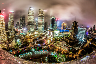 Fotografie mit dem Titel "Shanghai City by Ni…" von Frederic Bos, Original-Kunstwerk, Digitale Fotografie
