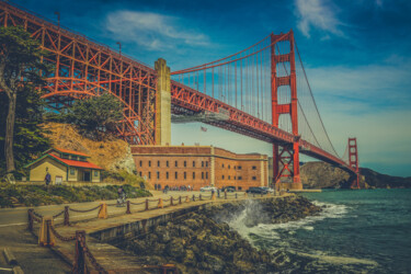 Fotografia intitulada "Golden Gate Bridge…" por Frederic Bos, Obras de arte originais, Fotografia digital