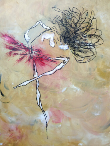 Malerei mit dem Titel "Alfonsine danse" von Frédéric Didillon, Original-Kunstwerk, Acryl