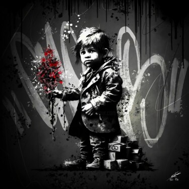 Цифровое искусство под названием "Le petit Banksy" - Frédéric Font (Chroma), Подлинное произведение искусства, Цифровая живо…