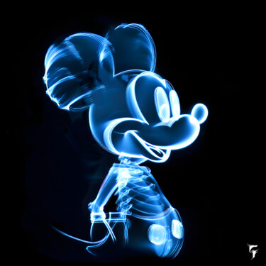 Arte digital titulada "Mickey au Rayon X…" por Frédéric Font (Chroma), Obra de arte original, Pintura Digital Montado en Bas…
