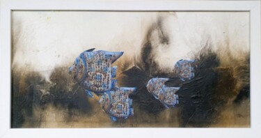Картина под названием "Navigation 1" - Frédéric Haire, Подлинное произведение искусства, Чернила Установлен на Деревянная ра…