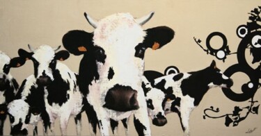 Peinture intitulée "cow trooper" par Frédéric Leleu, Œuvre d'art originale