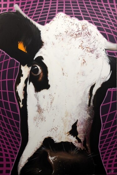Peinture intitulée "vache&co 2011 n°2" par Frédéric Leleu, Œuvre d'art originale