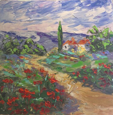 Schilderij getiteld "Provence 2" door Frederic Payet, Origineel Kunstwerk, Acryl