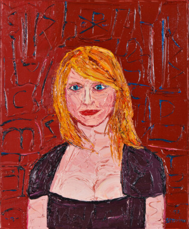 Pintura titulada "actrice americaine" por Frederic Servian, Obra de arte original, Oleo