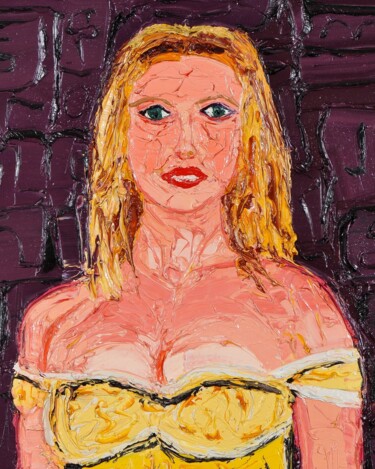 Malerei mit dem Titel "actrice américaine…" von Frederic Servian, Original-Kunstwerk, Öl