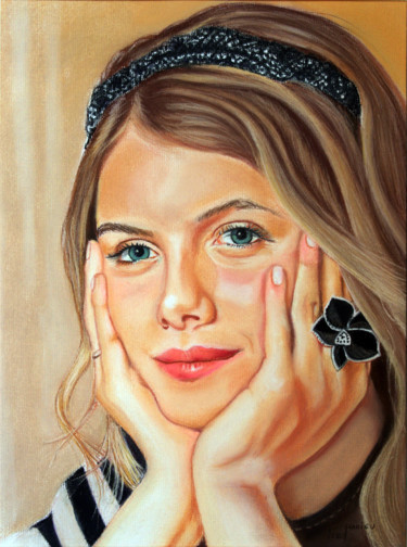 Peinture intitulée "Mélanie II" par Fred Mahieu, Œuvre d'art originale, Pastel