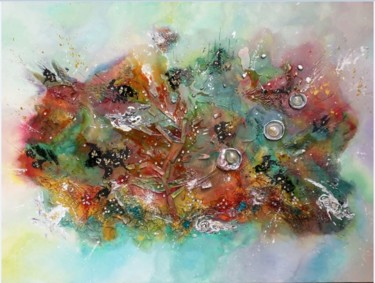 Картина под названием "Aquaspace-195-x-130…" - Frédérique Chabin-Rivière, Подлинное произведение искусства, Акрил